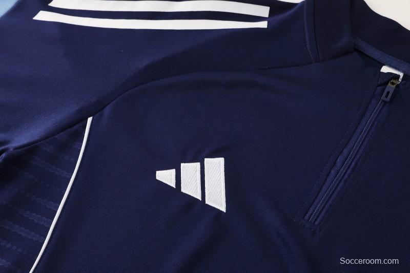 25/26  Adidas Navy Blue Full zipper Jacket Tracksuit+ long pants