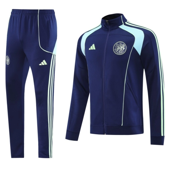 25/26 Ajax Amsterdam Navy Blue Full zipper Jacket Tracksuit+ long pants
