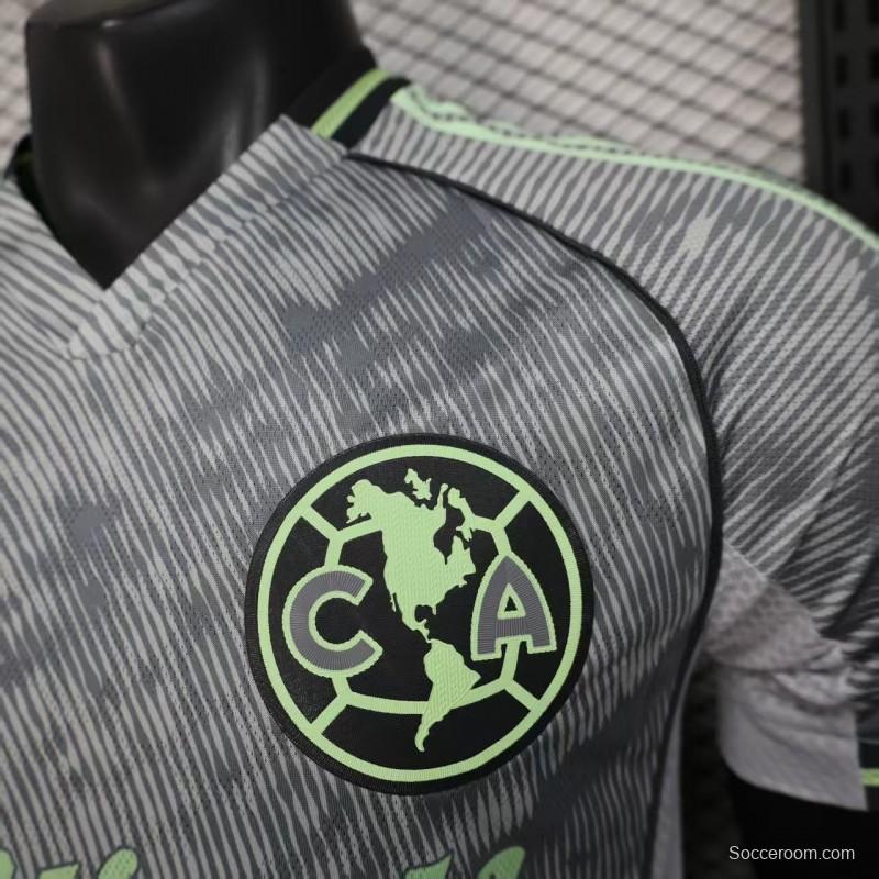 25/26 Player Version  Club América Third Gray Neon Green Jersey