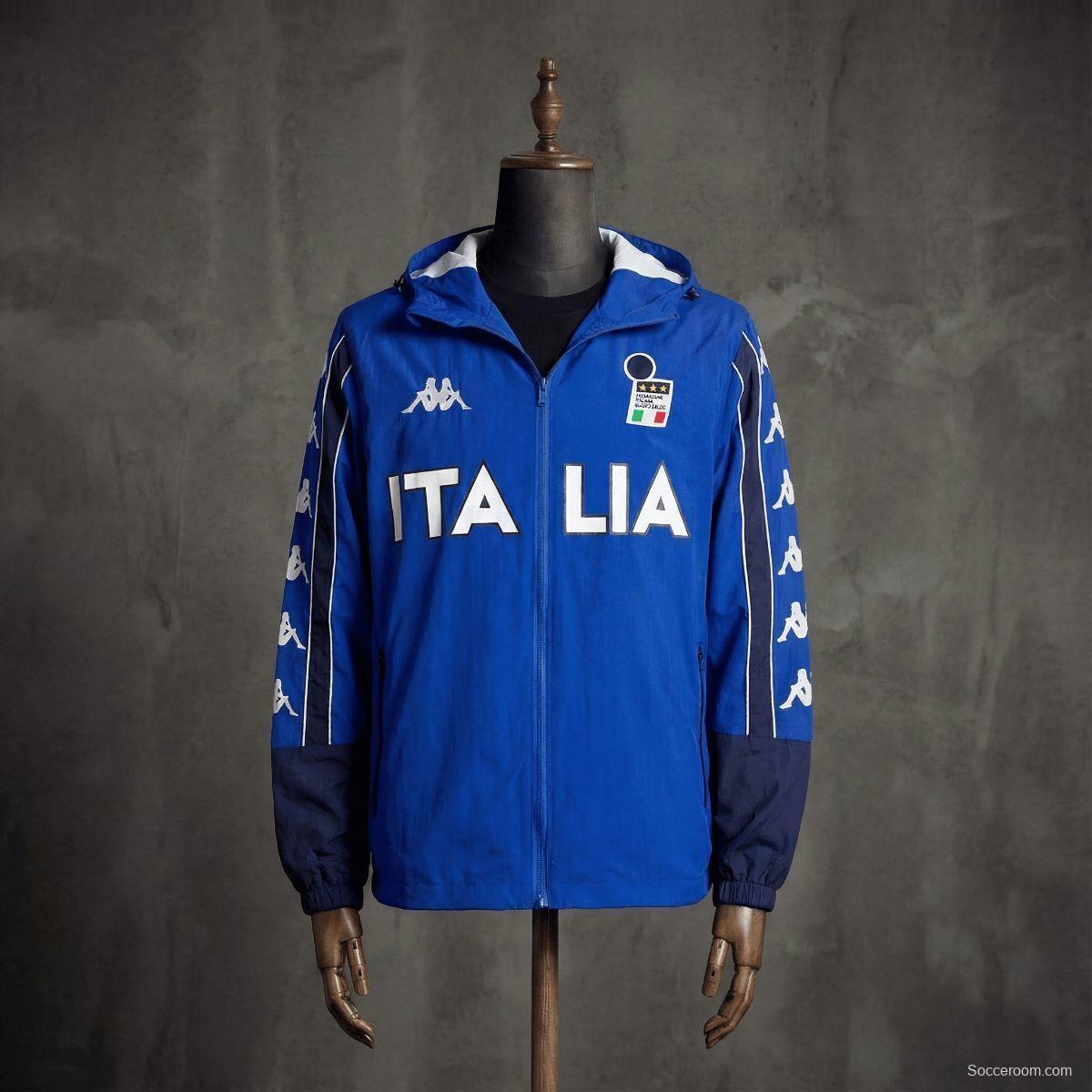 1998 Vintage Style Italy Blue Jacket Windbreaker