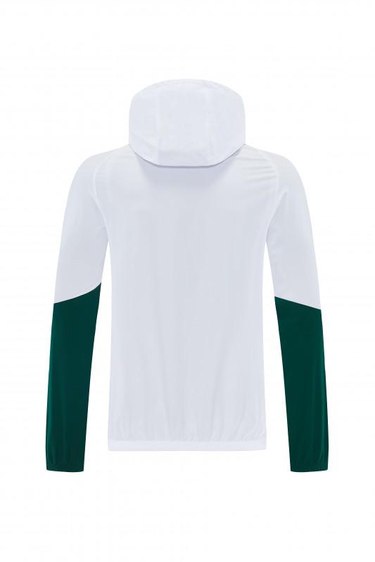 2026 Italy White Hoodie Full Zipper Windbreaker + Long Pants