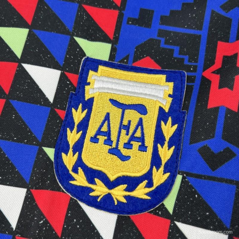 1990 Retro Argentina Goalkeeper Long Sleeve Jersey