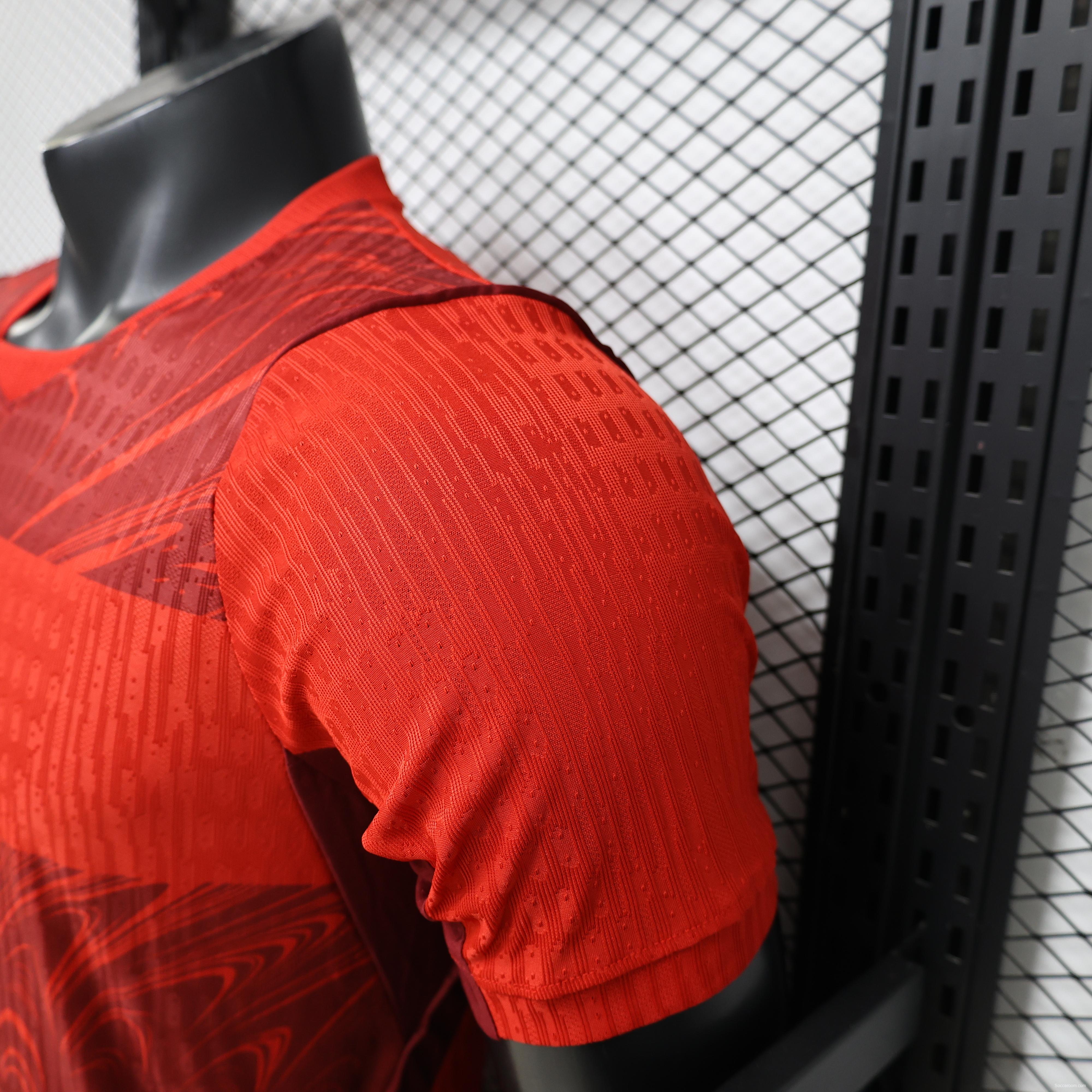 Player Version 26/27 Turkey Home  Red & Dark Red Ebru Marbling Print Jersey