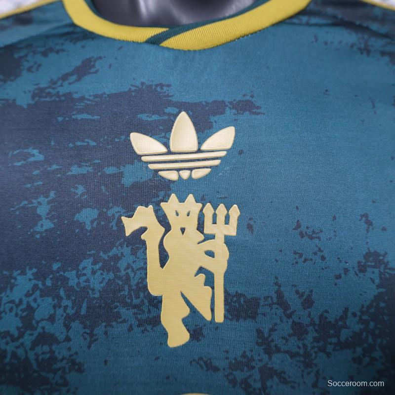 Player Version 26/27 Manchester United Teal & Gold Third Special Edition Jersey