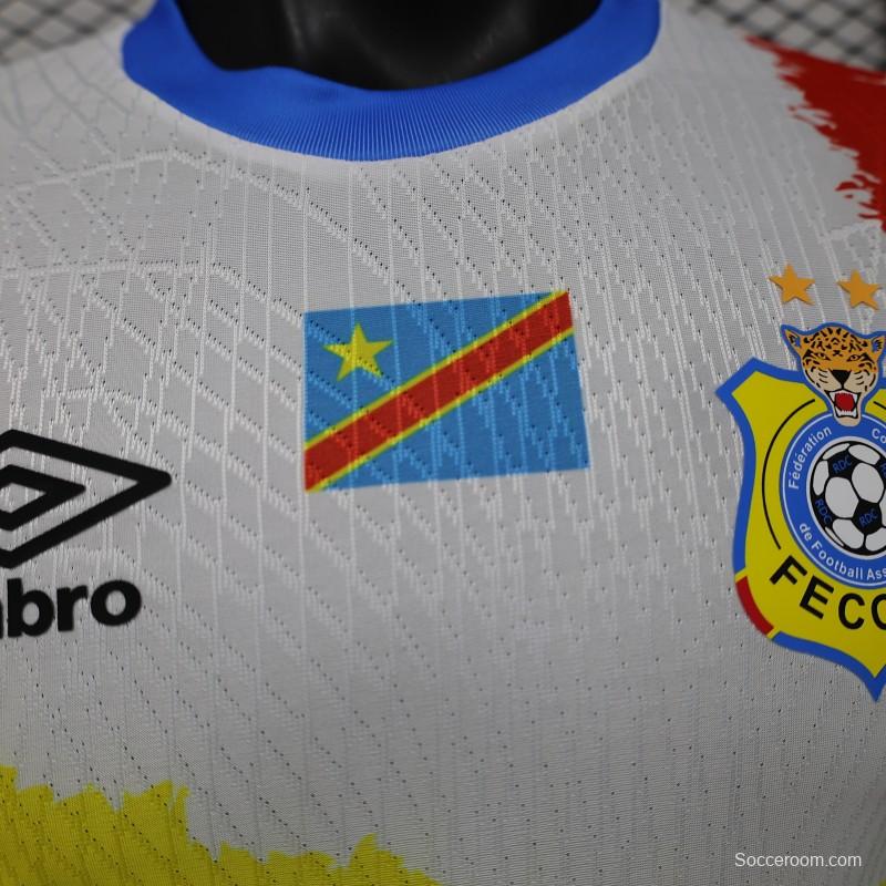 Player Version 26/27  DR Congo  White & Sky Blue  Special Edition Away Jersey