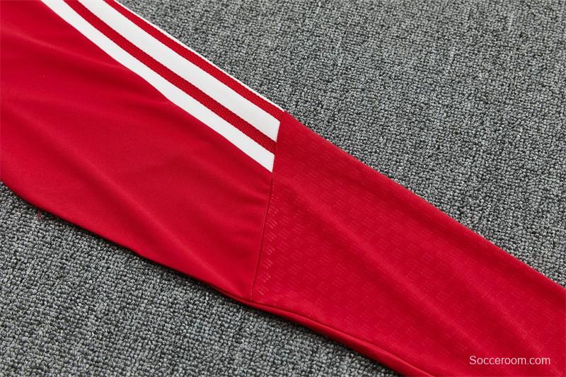 2026 Spain Red Half Zipper Jacket Tracksuit + Long Pants