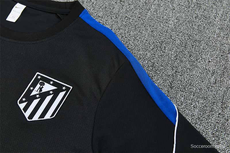 2026 Atletico Madrid Black Short Sleeve+Soccer Shorts