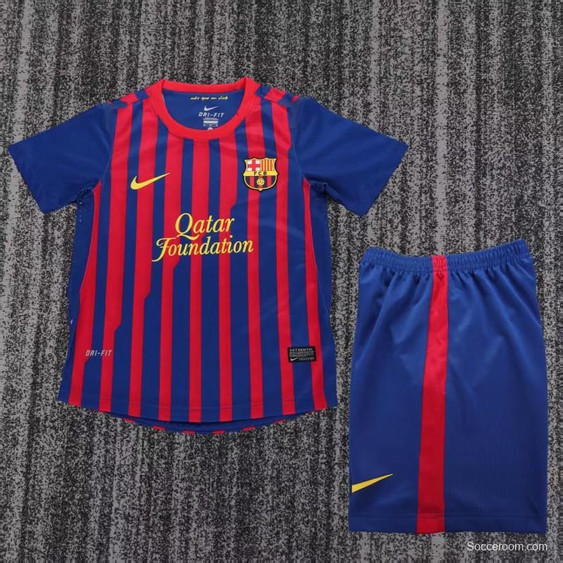 Retro 11/12 Kids FC Barcelona Home Jersey