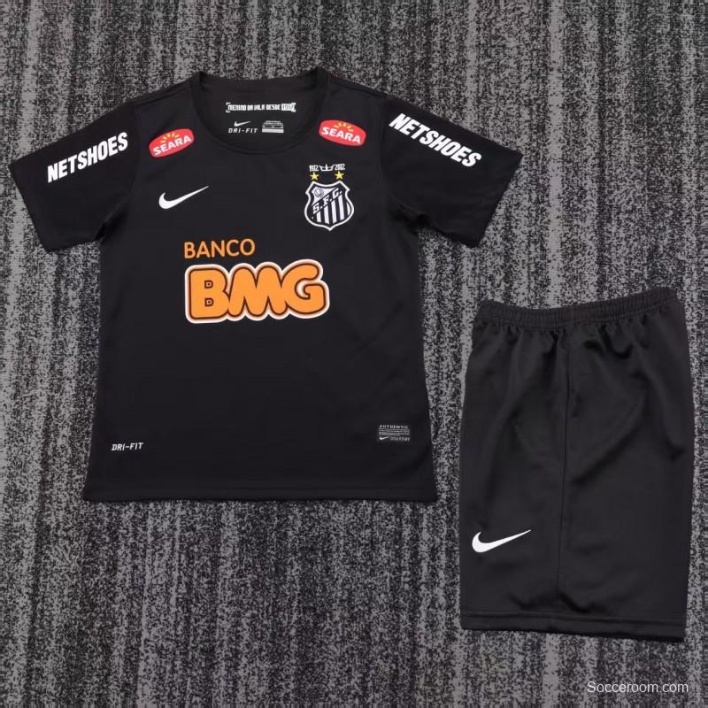 Retro 12/13 Kids Santos Black Jersey