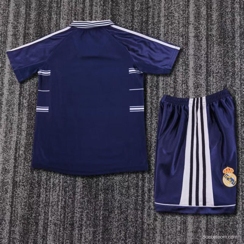 Retro Kids 98/99 Real Madrid Away Navy Jersey