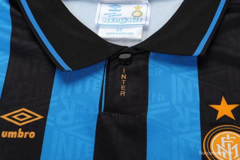 Retro 92/94 Kids Inter Milan Blue-Black Home Jersey