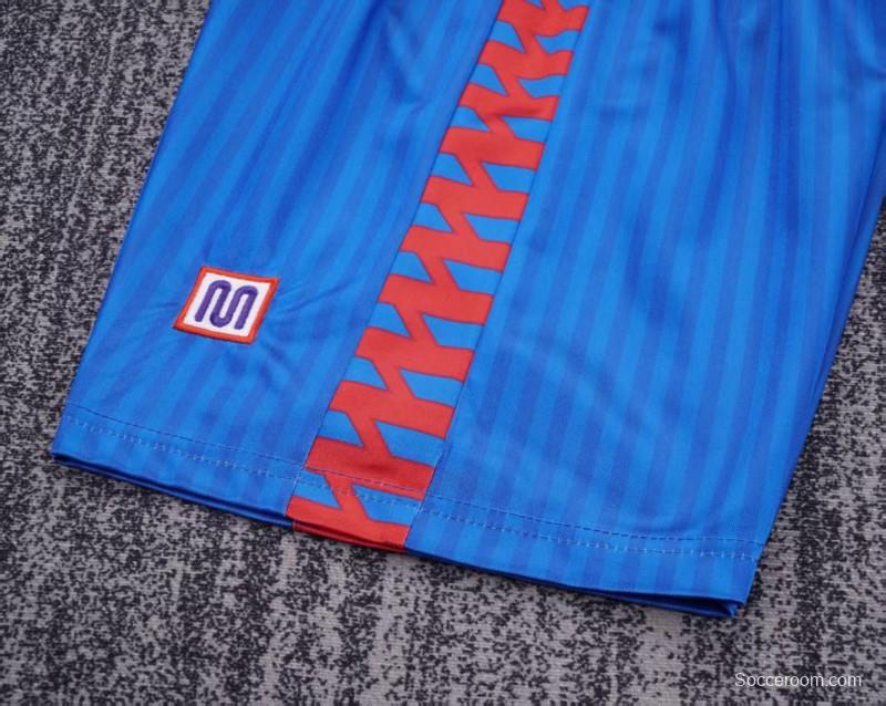 Retro 1989/92 Kids FC Barcelona Blue & Red Stripe Home Jersey