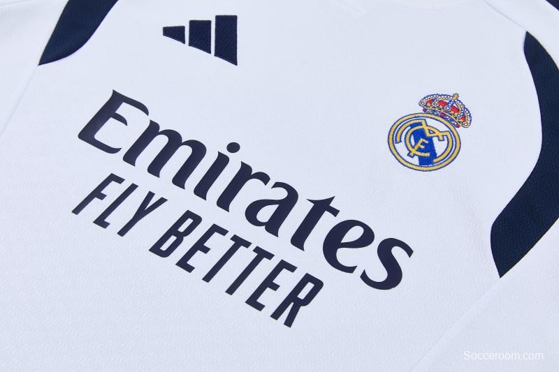 26/27 Real Madrid  White Short Sleeve+Soccer Shorts