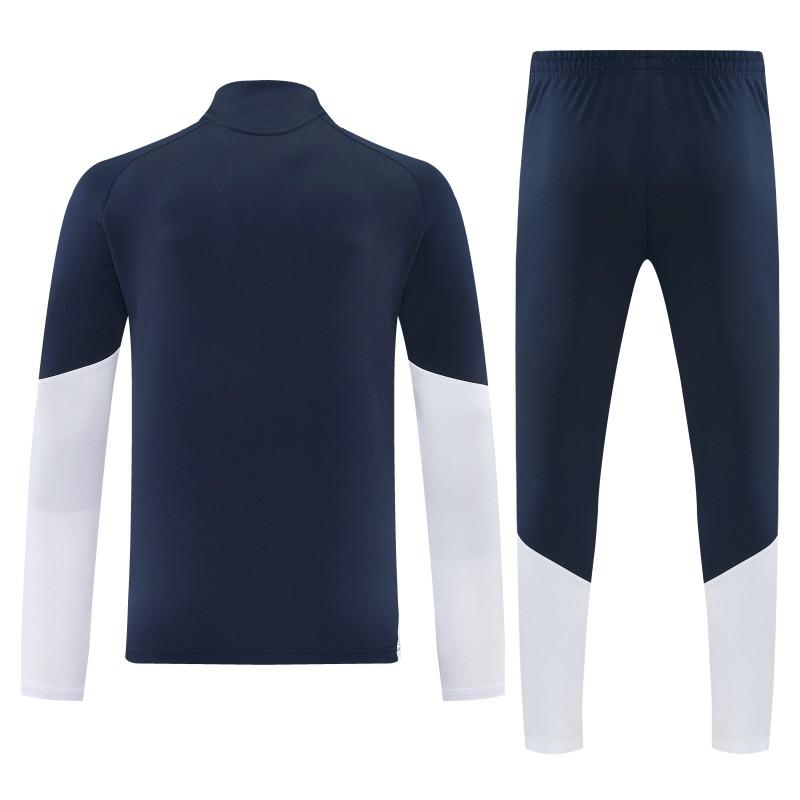 26/27 Real Madrid  Navy Blue  Half Zipper Jacket Tracksuit + Long Pants