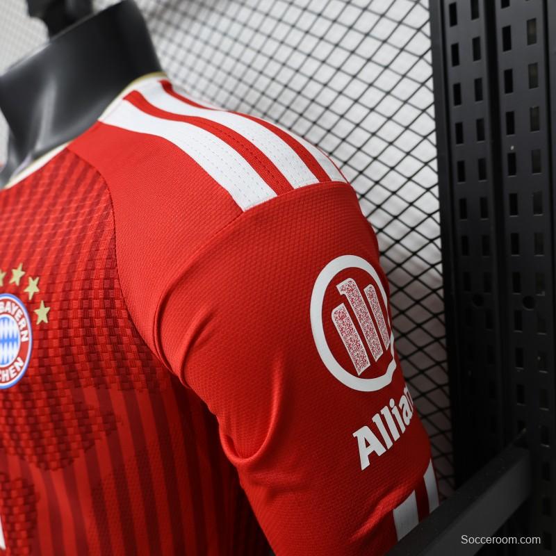 Player Version 26/27 FC Bayern Munich Red-on-Red Diagonal Stripe  Long Sleeve Jersey