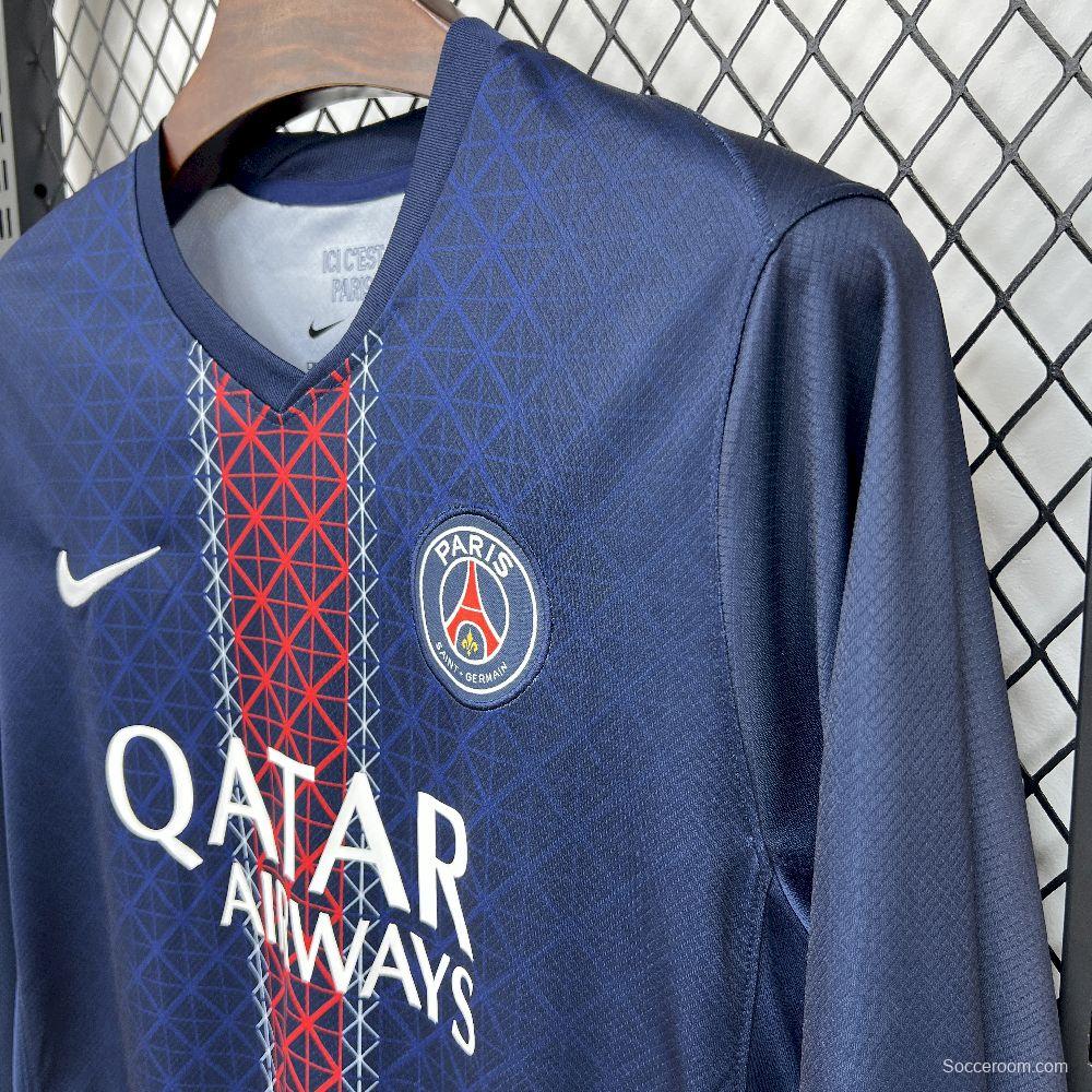 2025/26 Mens Paris Saint-Germain Home Long Sleeve Jersey