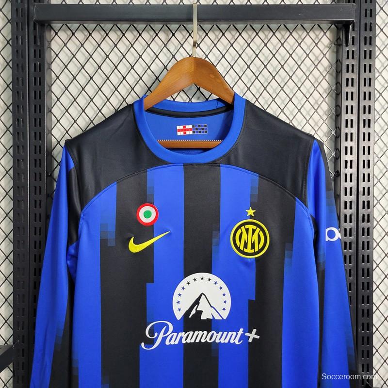 23/24 Inter Milan Home Long Sleeve Jersey