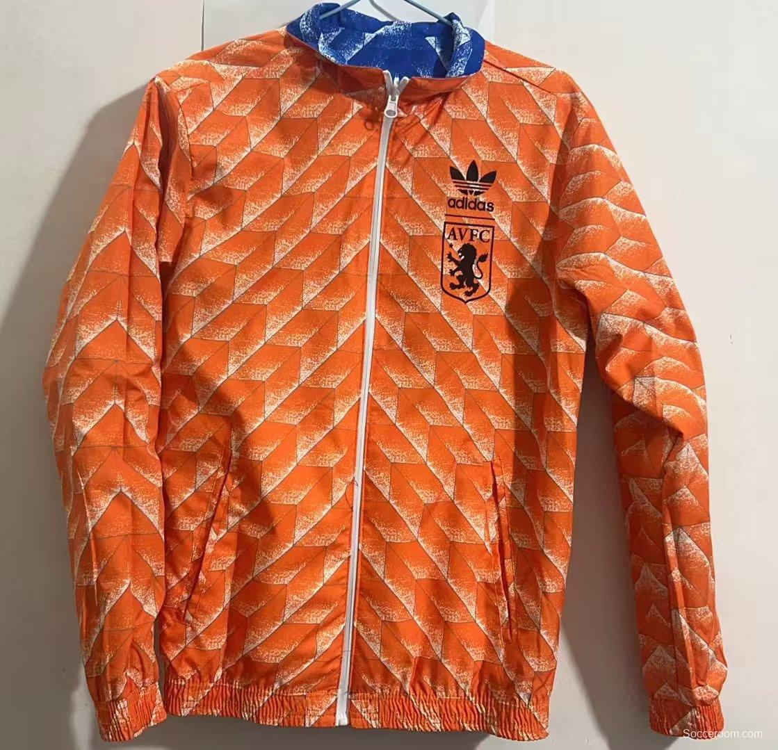 Retro Aston Villa Reversible Blue/Orange Jacket