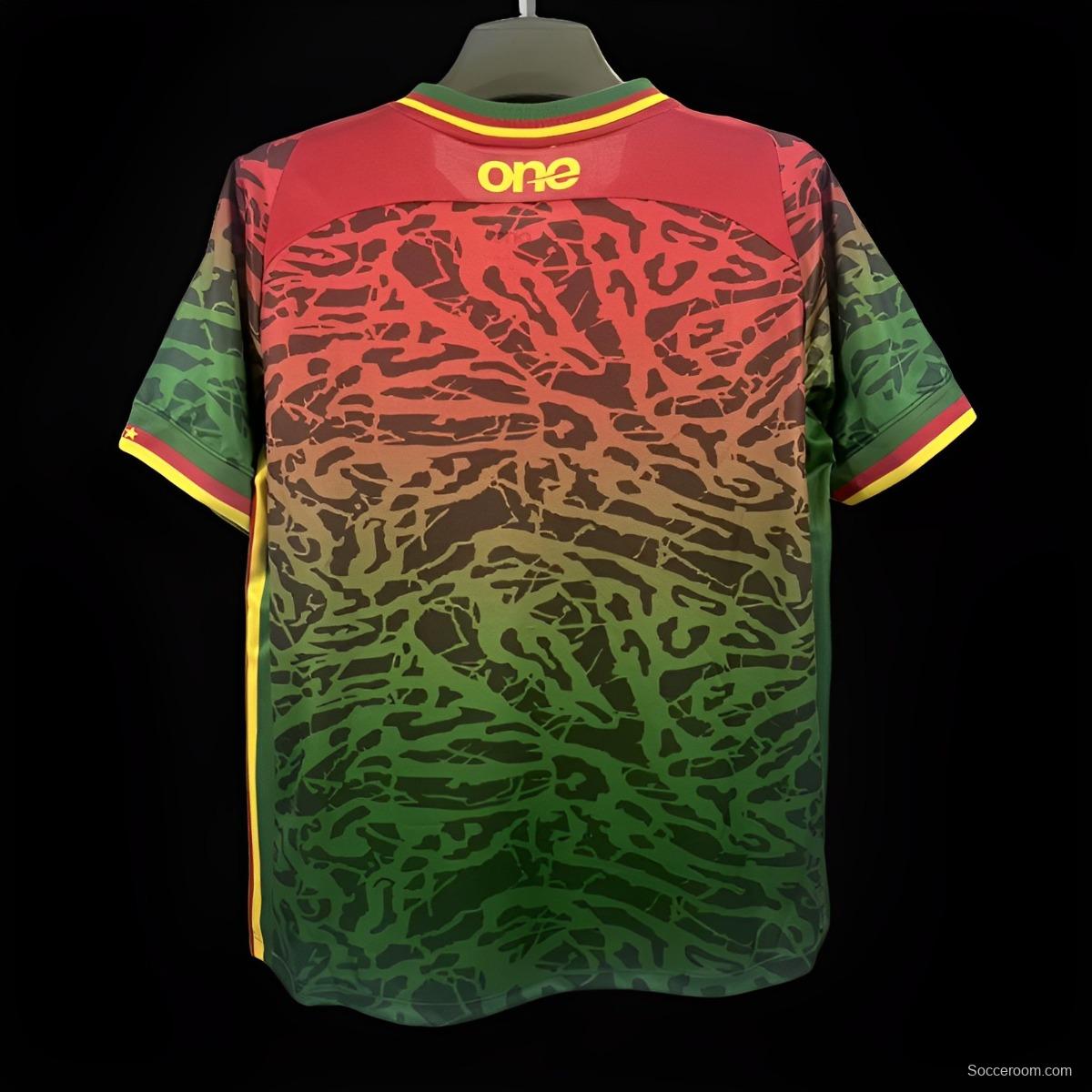 2024 cameroon Green/Red Pre-Match Training Jersey