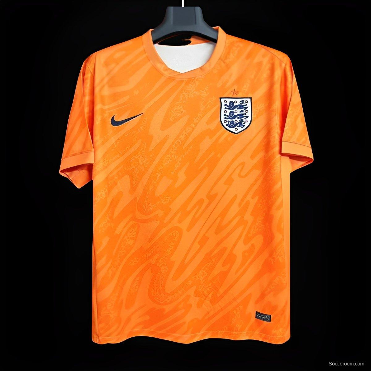 2024 England Orange Goalkeeper Jersey