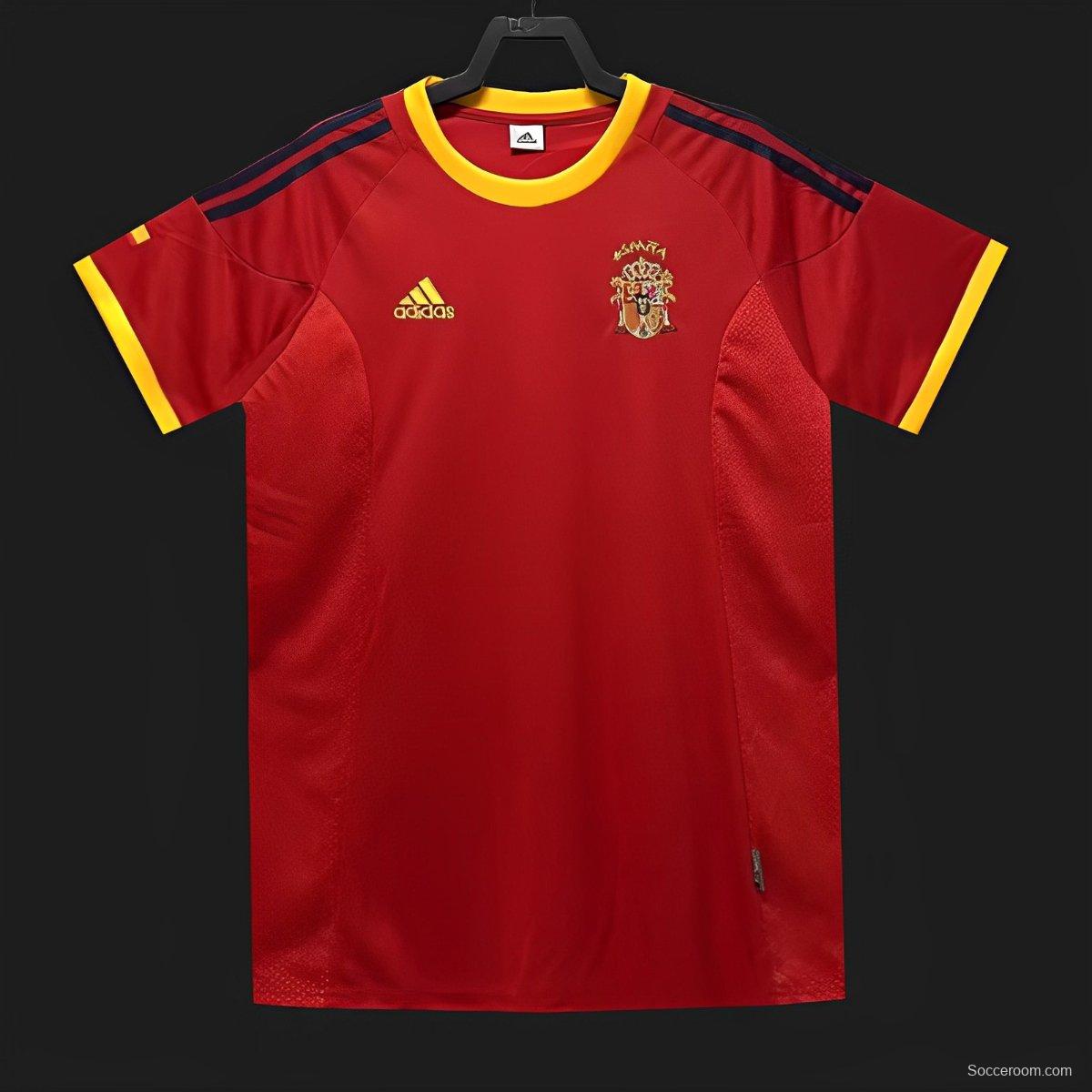 Retro 2002 Spain Home Jersey