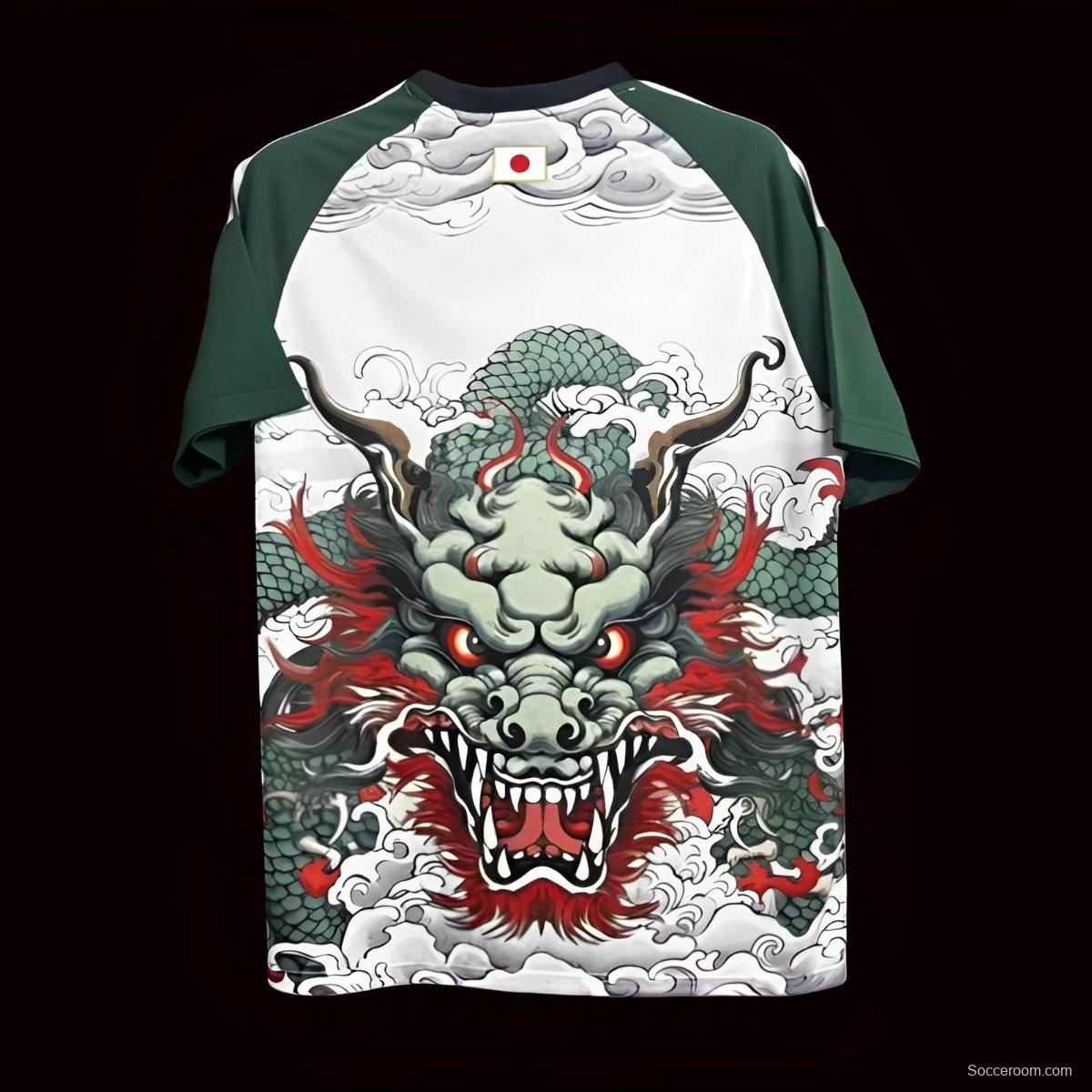 2024 Japan x Y3 Green White Dragon Special Jersey