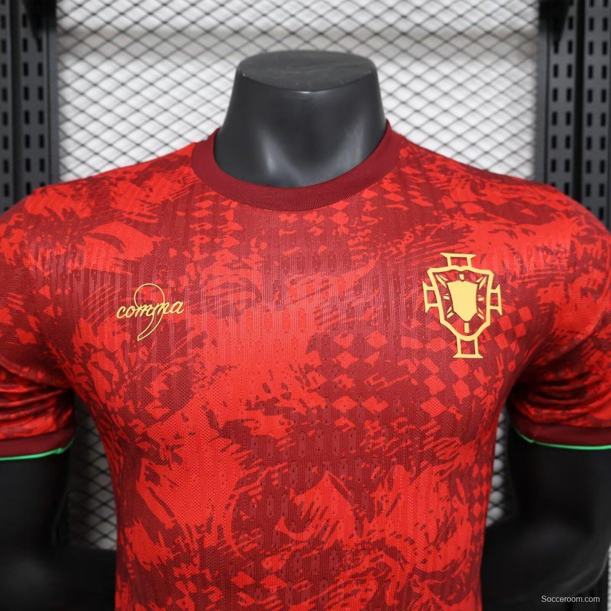 Player Version 2024 Portugal Comma Football Champions Of Europe Jersey