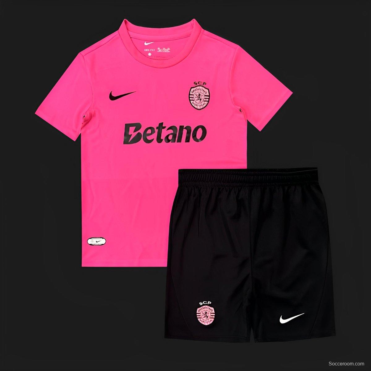 24/25 Kids Sporting Lisbon  Pink October Jersey