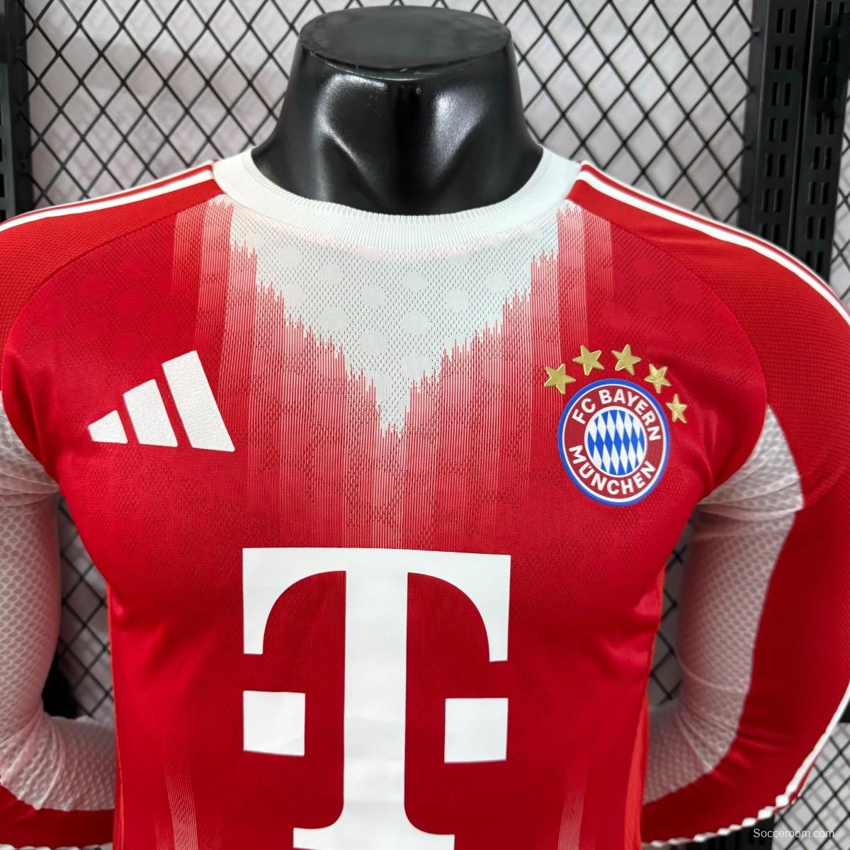 Player Version 25/26 Bayern Munich Home Long Sleeve Jersey