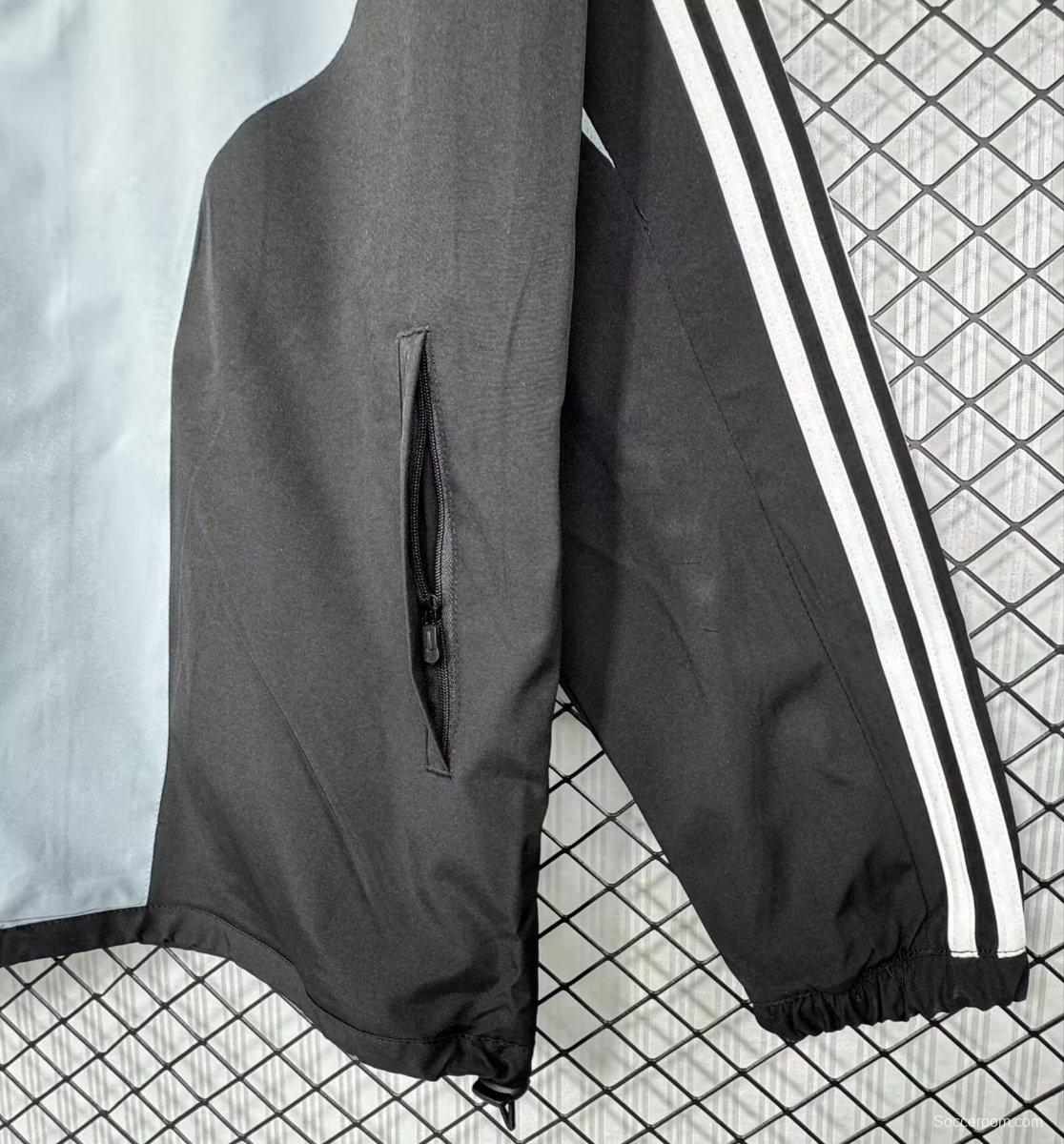Retro 04/05 Real Madrid Black/Grey Windbreaker