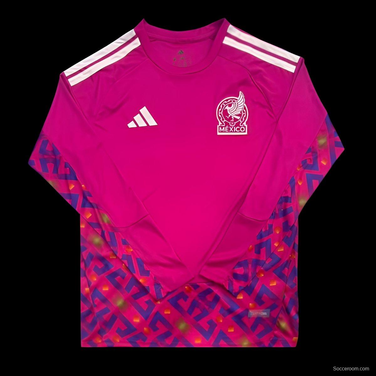 2026 Mexico Pink Long Sleeve Goalkeeper Jersey