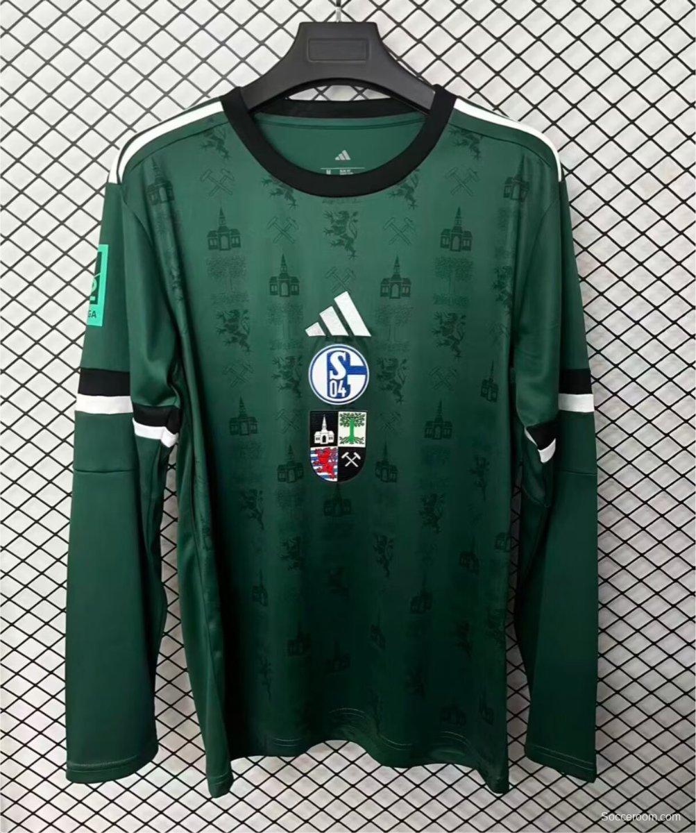 25/26 Schalke 04 Green 150Th Anniversary Long Sleeve Jersey