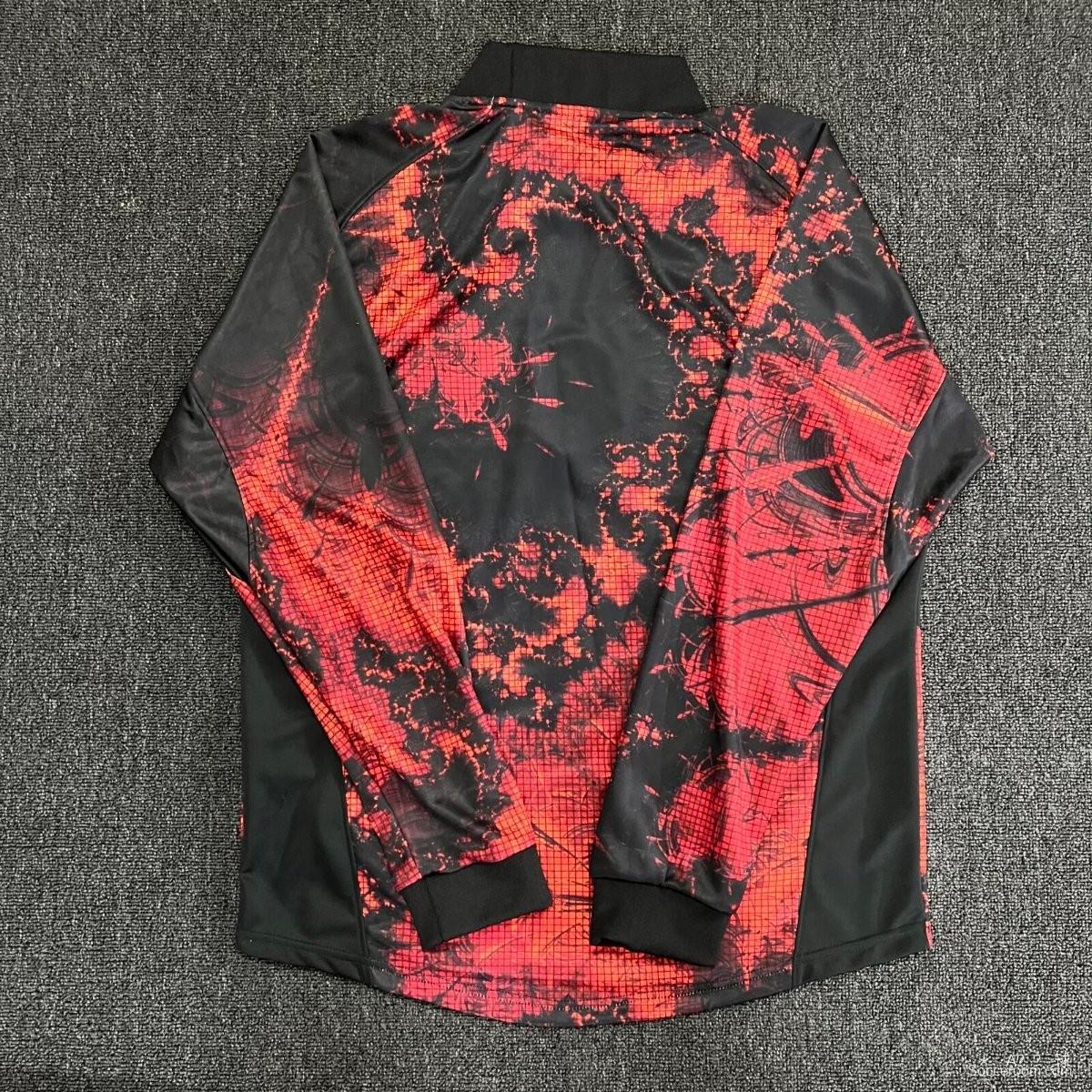 2026 Netherlands Red/Black Long Sleeve Goalkeeper Jersey