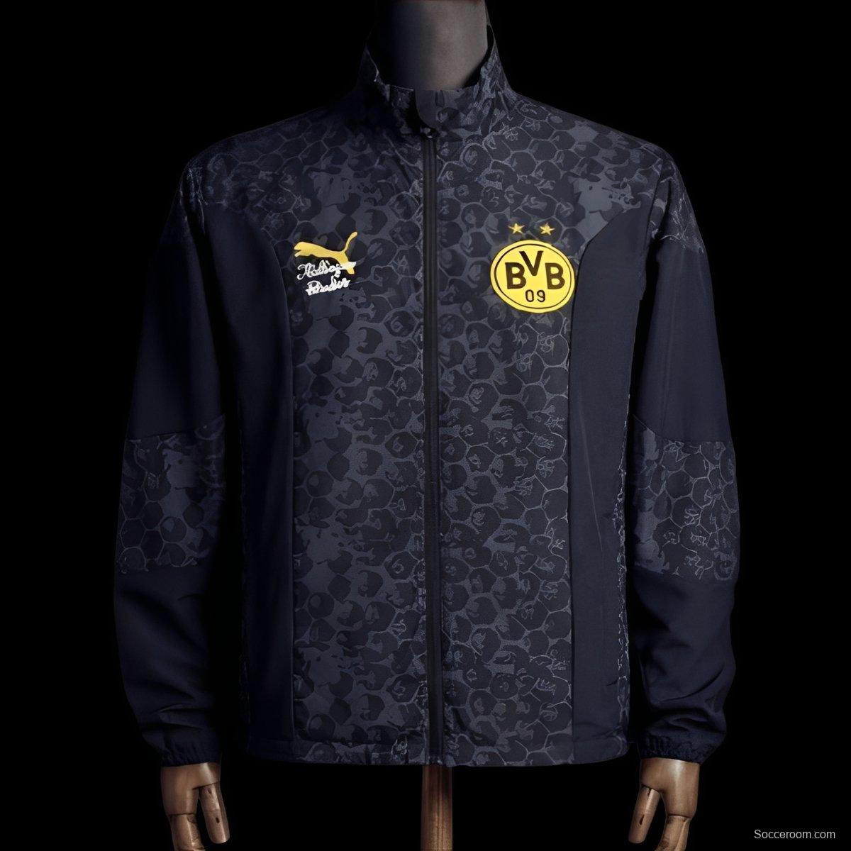 2026 Dortmund Black Reversible Jacket Windbreaker