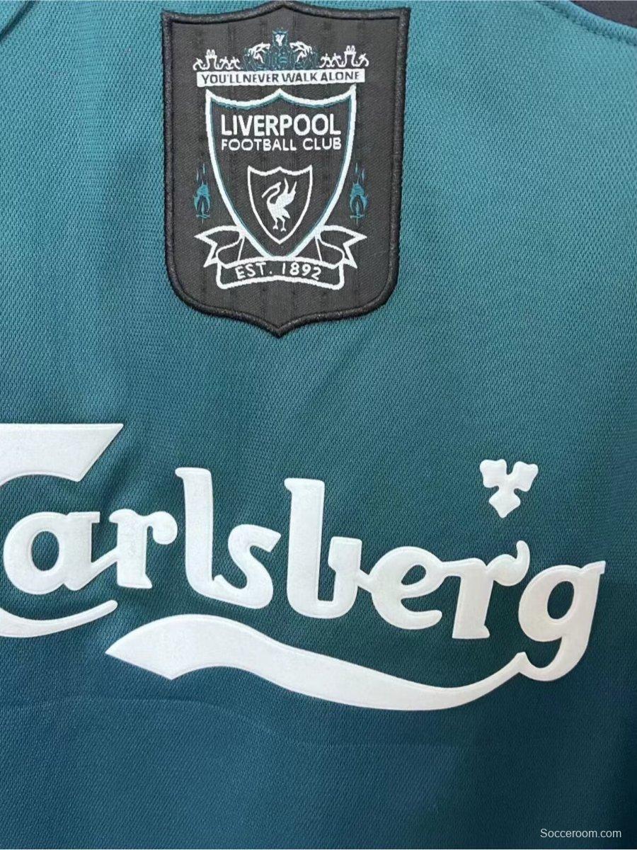 Retro 95/96 Liverpool Green Hoodie