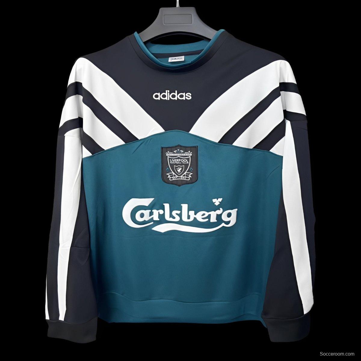 Retro 95/96 Liverpool Green Hoodie