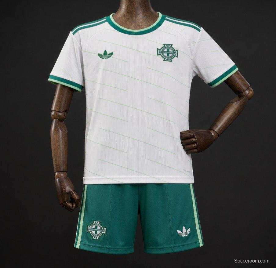 2026 Kids Northern Ireland Away White Jersey