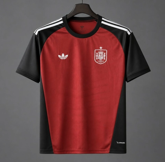 2026 Spain Wine/Black Goalkeeper Jersey