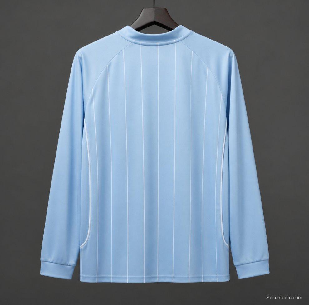 Retro 07/08 Manchester City Home Long Sleeve Soccer Jersey