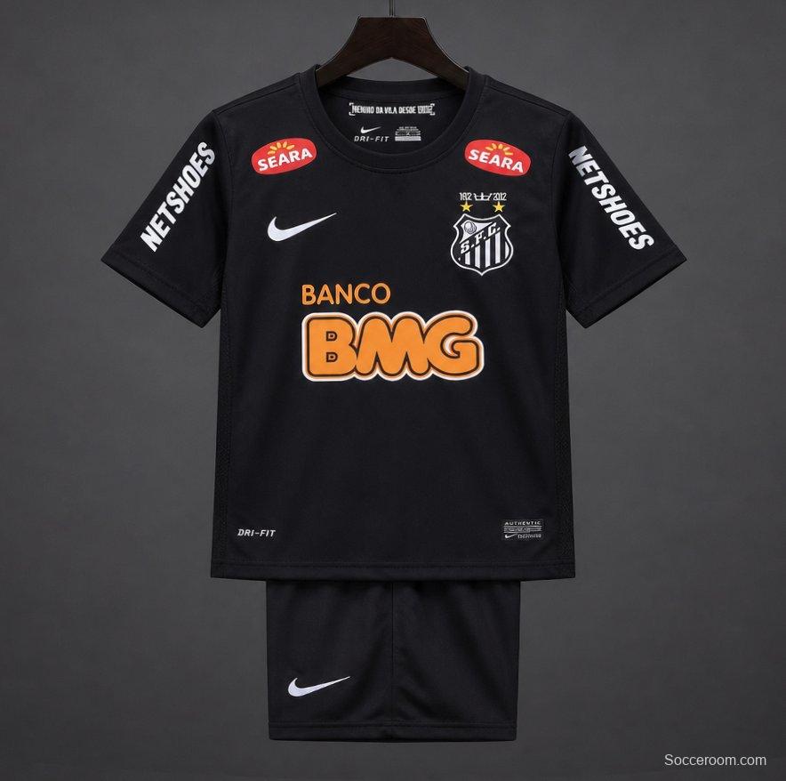 Retro 12/13 Kids Santos Black Jersey