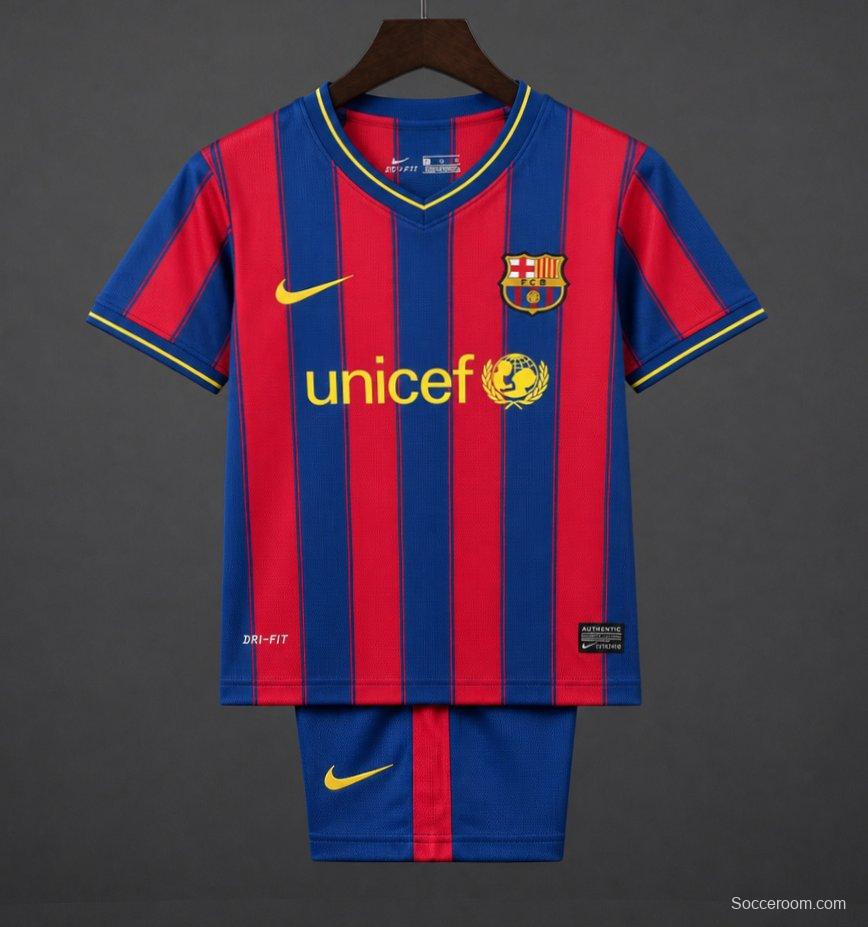 Retro Kids 09/10 FC Barcelona Home Jersey