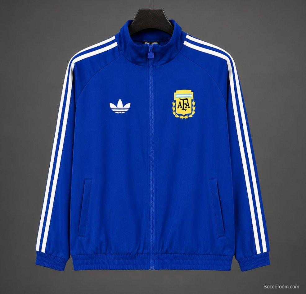 2026 Argentina BLue Full Zipper Windbreaker