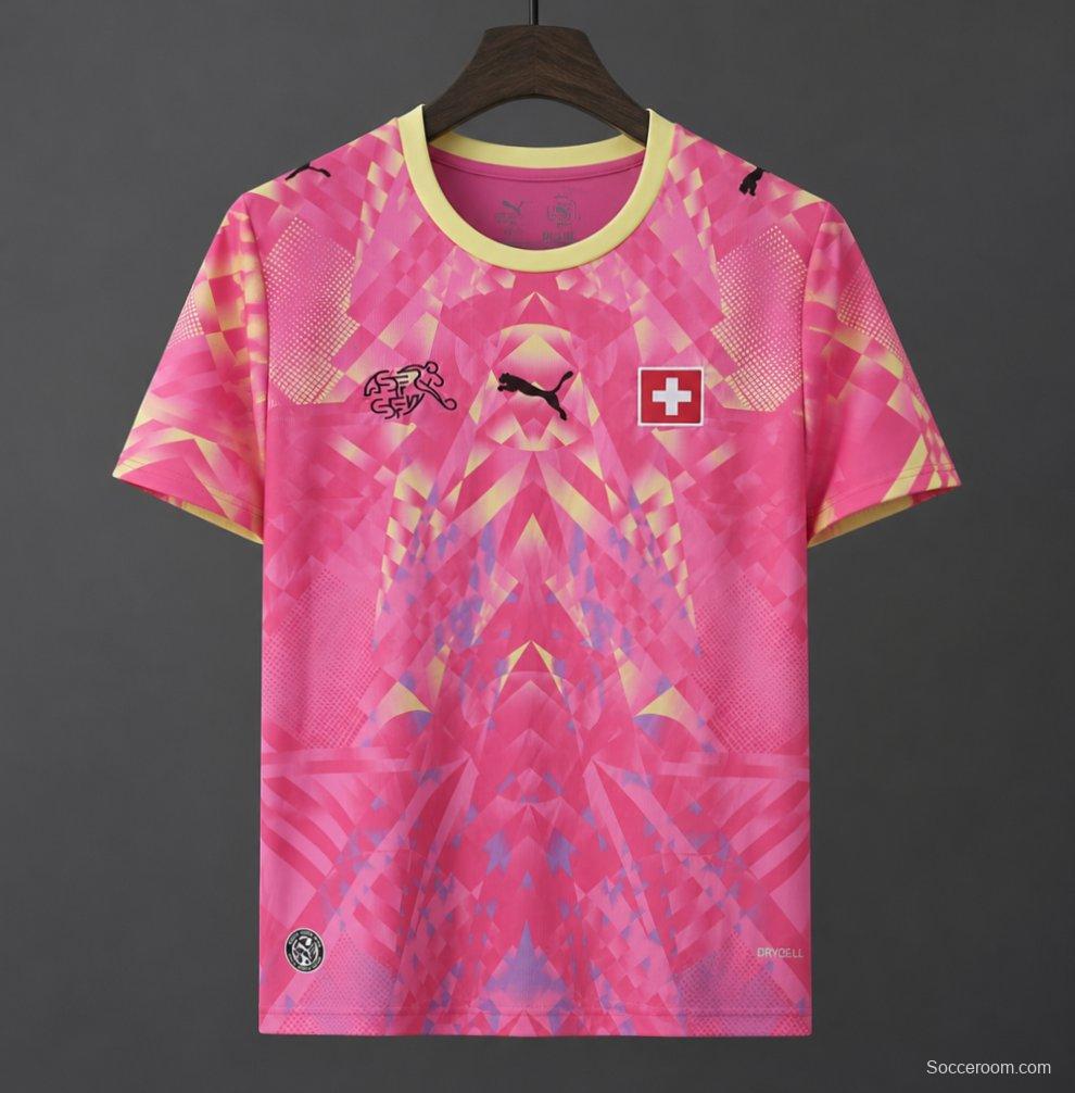 2026 Switzerland Pink Goalkeeper Jersey